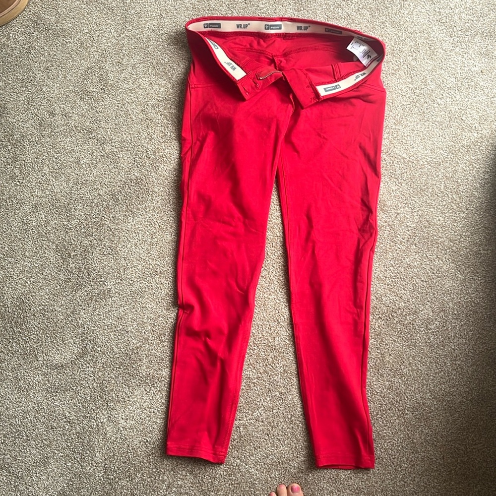 Never worn brand new (no tags) cherry red Freddy size medium cropped pants